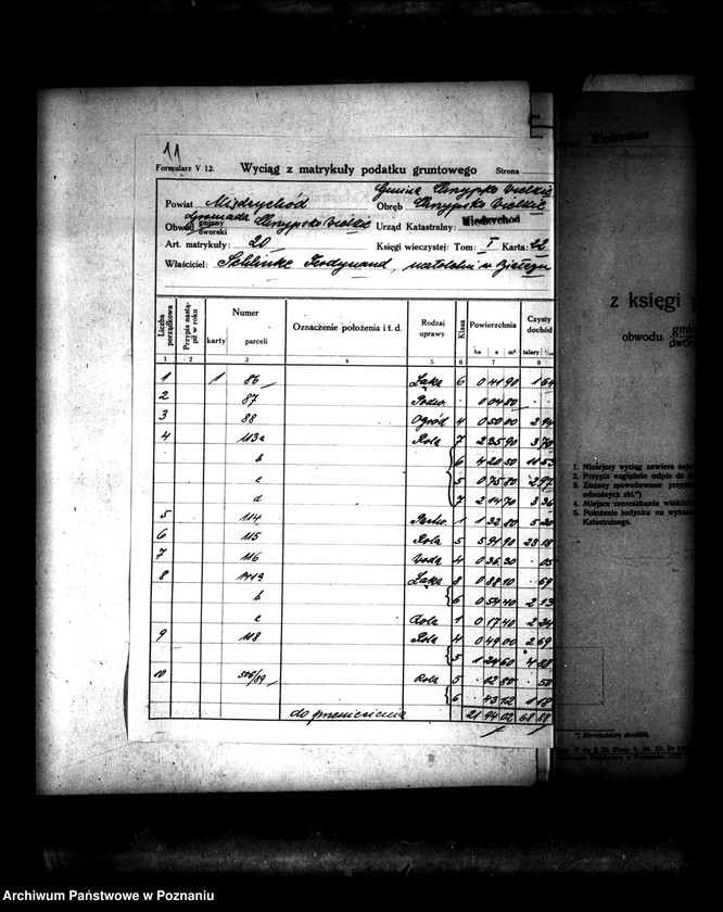 Obraz 15 z jednostki "Przymusowy wykup majątku Chrzypsko Wielkie i Białcz powiatu międzychodzkiego"