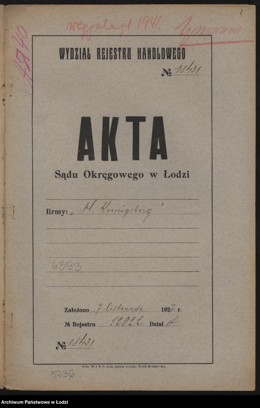 Obraz 2 z jednostki "Chaim Wolf Kenigsberg – skład farb ziemnych i malarskich"