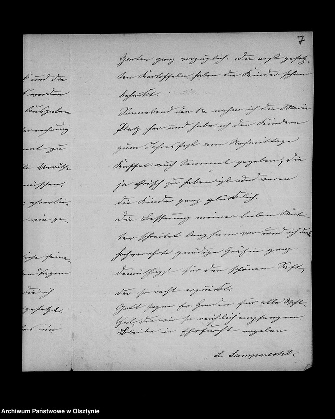 image.from.unit.number "/Monatsberichte der Waisenmutter Louise Lamprecht üer das Mädchenwaisenhaus in der Vorstadt Drengfurth an Anna Gfin Lehndorff geb Gfin Hahn/"