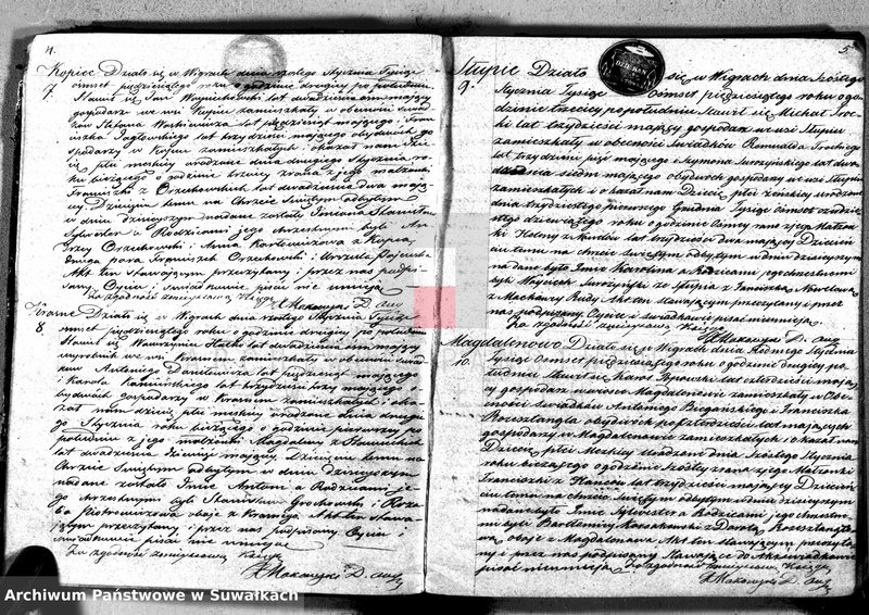 image.from.unit.number "Duplikat akt urodzonych, zaślubionych, umarłych w parafii Wigry"