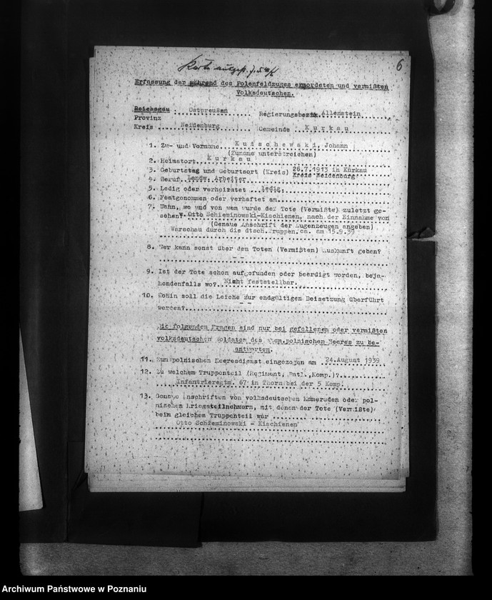 Obraz 10 z jednostki "Amtliche Meldungen Kreis Neidenburg (Nidzica)"