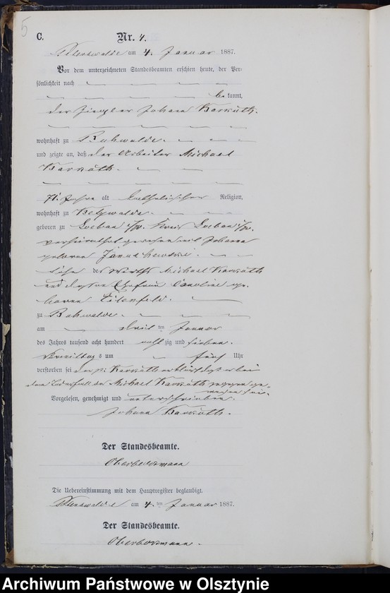 image.from.unit.number "Sterbe-Neben-Register Nr 1 - 124"