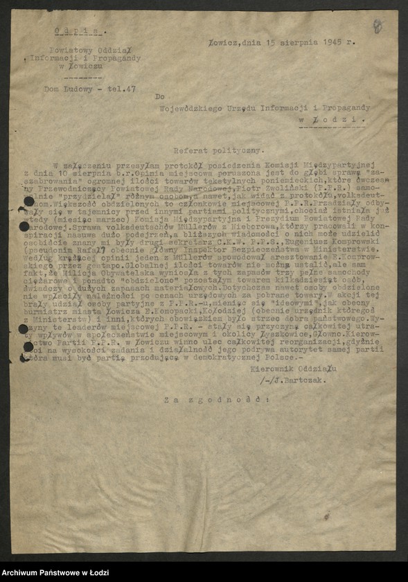 Obraz 9 z jednostki "Akta dotyczące spraw członków partii A, B, C, D, G, I, K"