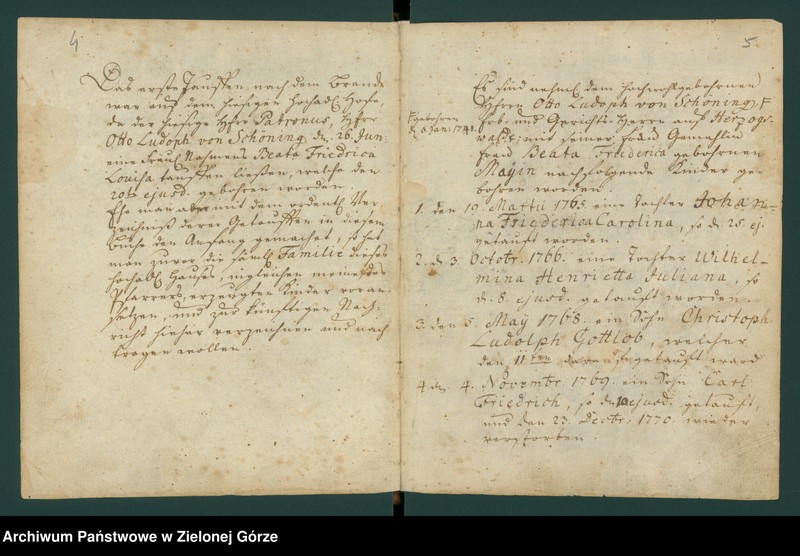 image.from.unit.number "Kirchen "Buch" von Herzogswalde, Meekow und Arensdorf worin die Jährlich Gebohrnen, Verstorbenen und Vertrauten dieser Parochie verzeichnet worden von 6 Juli 1778."