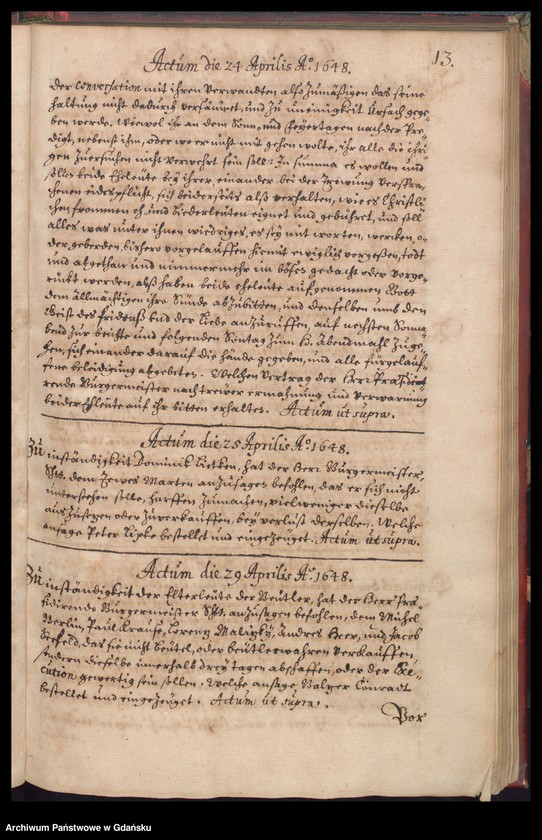 image.from.unit.number "[…] Praesidirende[s] Ambtbuch H. Bürgerm. Heinrich Freders [16.III.1648-31.III.1649] /indeks/"