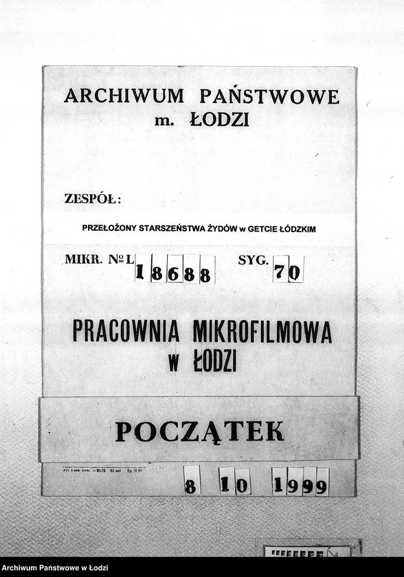 Obraz 1 z jednostki "Sonderkonto [Korespondencja PSŻ z GV w sprawach buchalteryjnych: uznanie konta za przekazane Niemcom mienie żydowskie i dostarczoną siłę roboczą w zamian świadczeń ze strony GV]"