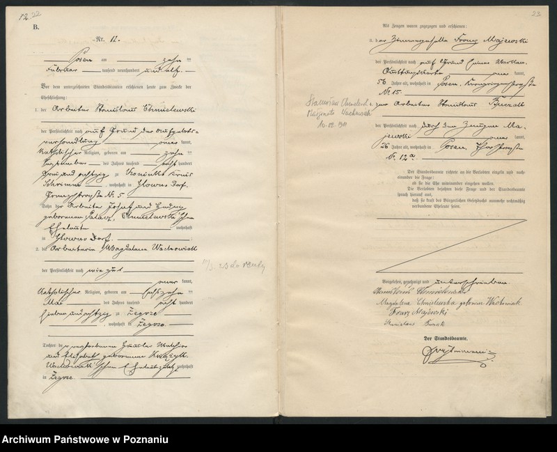 Obraz 14 z jednostki "Księga miejscowa małżeństw [Rejestr główny małżeństw]"