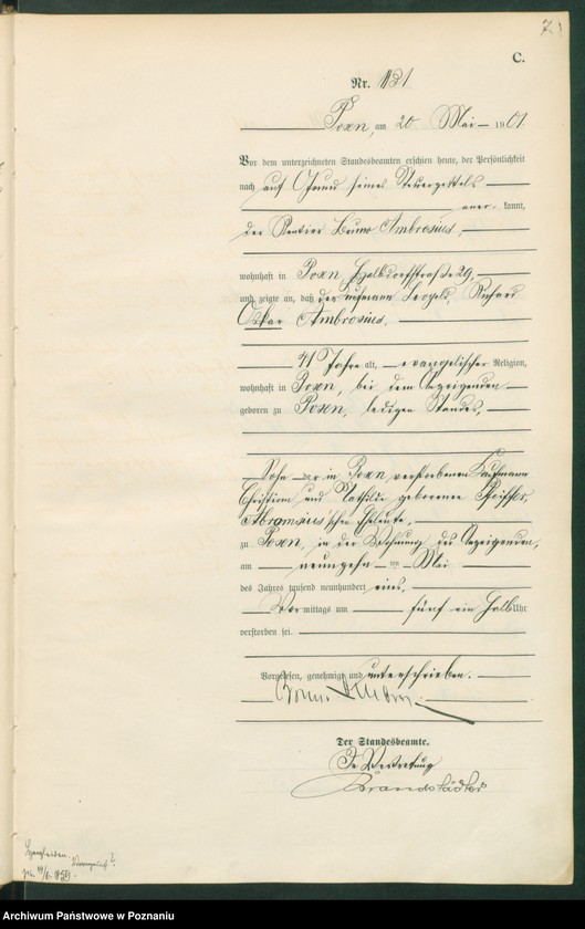 Obraz 10 z jednostki "Księga miejscowa zgonów t. III"