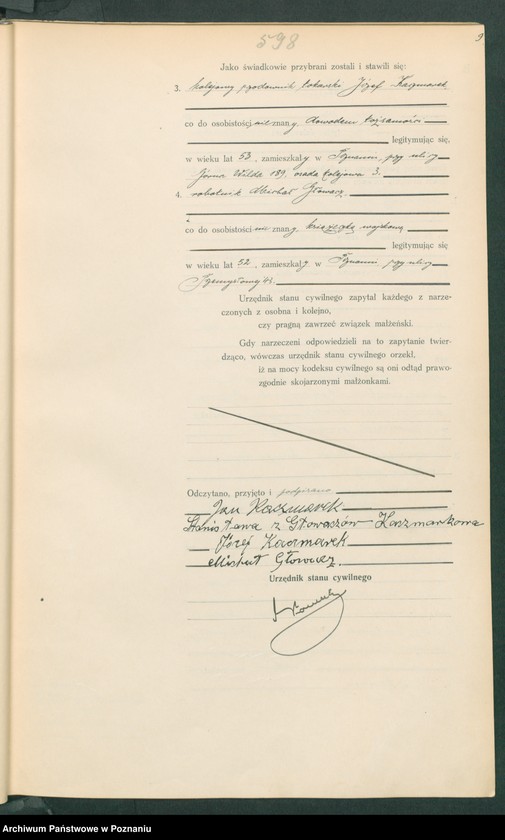 Obraz 11 z jednostki "Księga miejscowa małżeństw tom III [Rejestr główny małżeństw]"