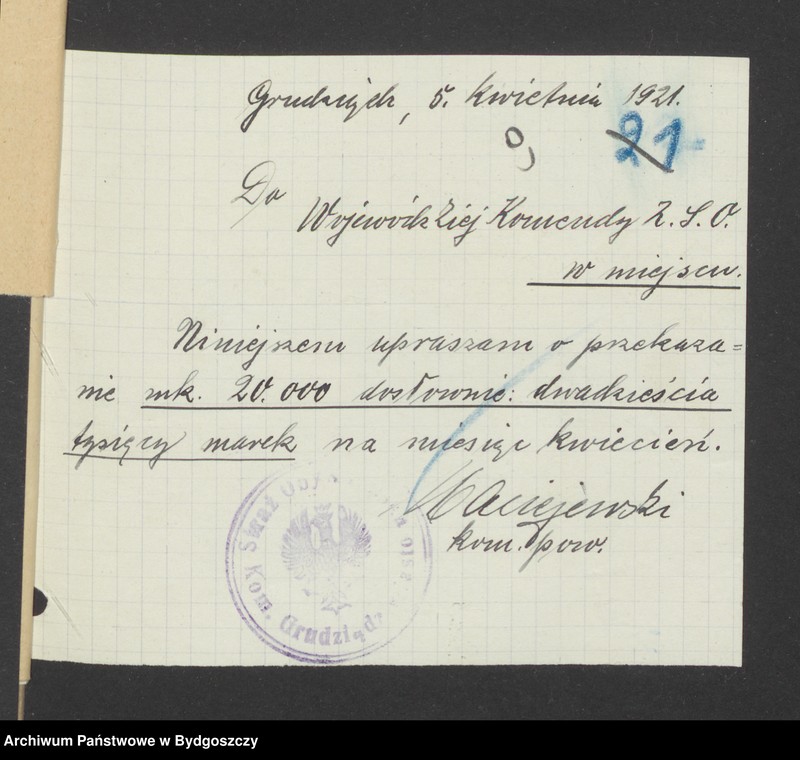 image.from.unit.number "Sprawy rachunkowo-gospodarcze Komendy Wojewódzkiej Zachodniej Straży Obywatelskiej w Grudziądzu"