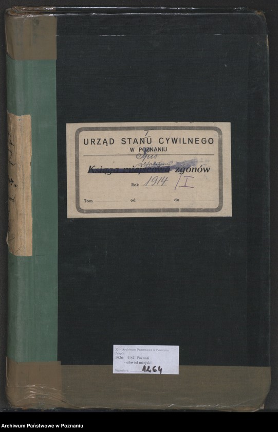 Obraz 2 z jednostki "Spis alfabetyczny zgonów za 1914"