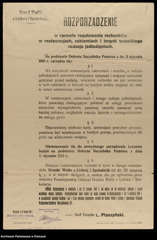 Obraz 2 z kolekcji "Palkaty, odezwy, obwieszczenia111"