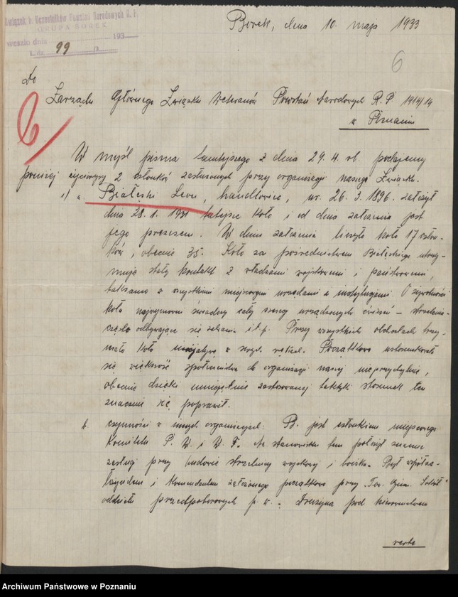 Obraz 10 z jednostki "Wnioski o odznaczenia krzyżem zasługi."