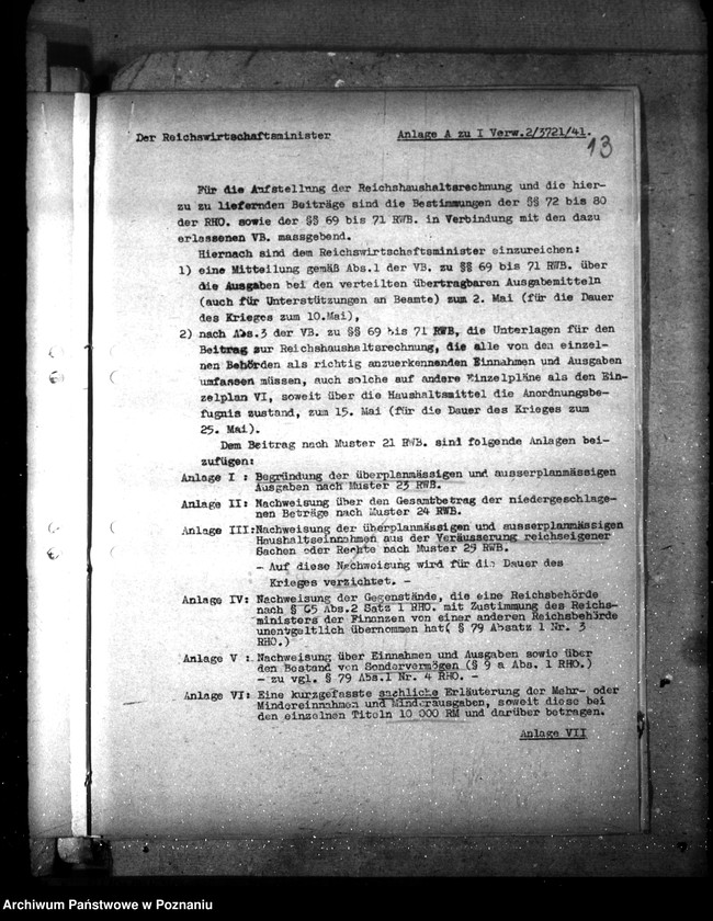 Obraz 17 z jednostki "Jahresabschluss 1940. Reichswirtschaftsverwaltung"