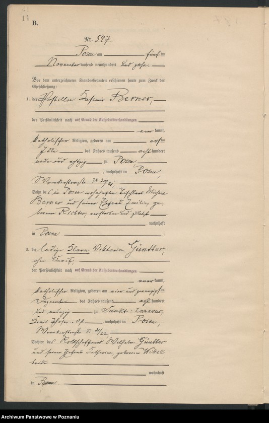 Obraz 15 z jednostki "Księga miejscowa małżeństw tom III [Rejestr główny małżeństw]"