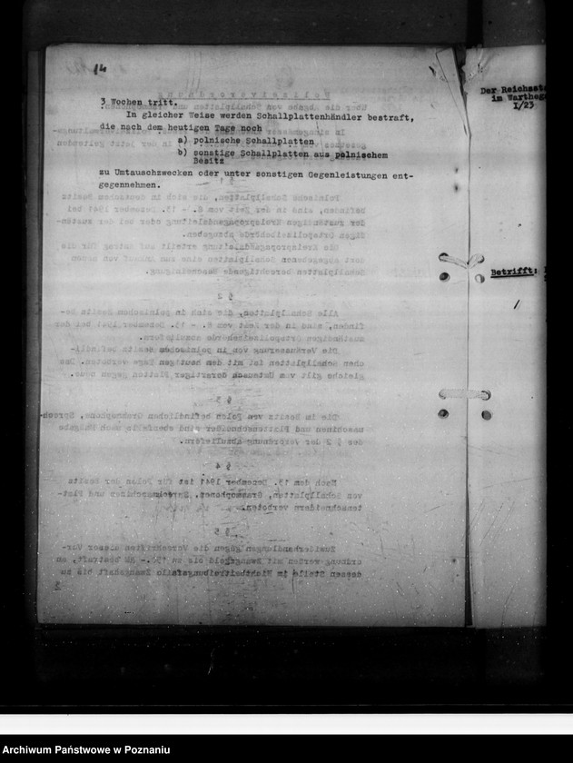 Obraz 18 z jednostki "Polizei verordnung über die Abgabe von Schaltplatten und Gramophonen"