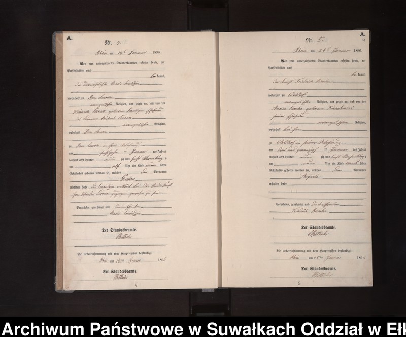 image.from.unit.number "Geburts-Neben-Register des Königlichen Preussischen Standes-Amtes Orlen in Rhein Kreis Loetzen"