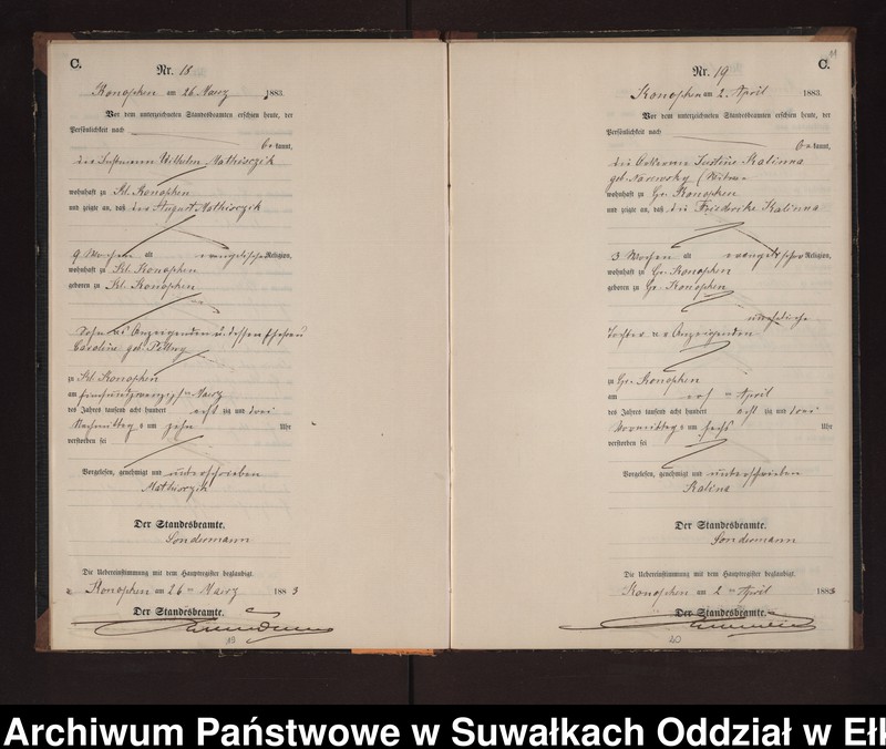 image.from.unit.number "Sterbe-Neben-Register des Preussischen Standes-Amtes Gr. Konopken Kreis Loetzen"