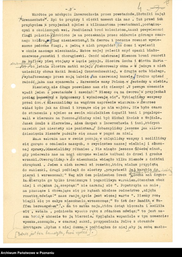 Obraz 15 z jednostki "Relacje i wspomnienia dotyczące powstania wielkopolskiego: 1. Inowrocław i Ziemia Kujawska."