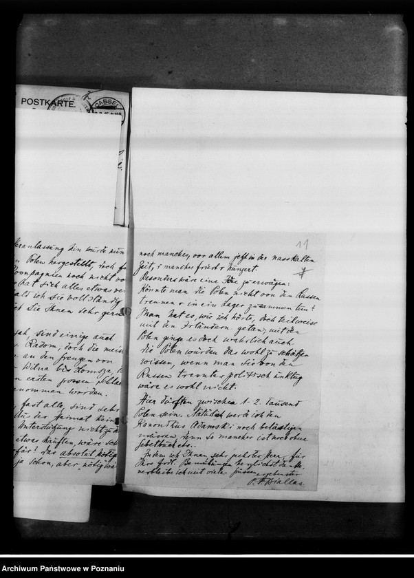 Obraz 11 z jednostki "Korespondencja- listy jeńców wojennych o pomoc materialną z obozu Cassel."