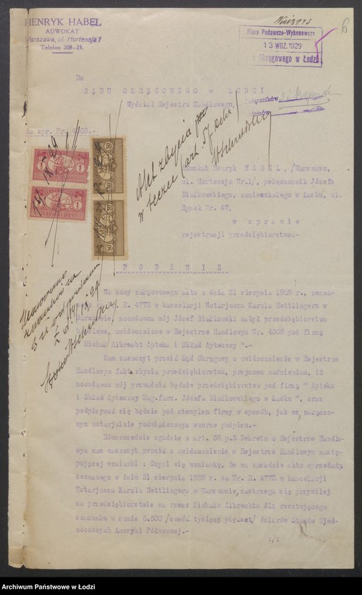 Obraz 8 z jednostki "Michał Albrecht, Józef Białkowski- apteka i skład apteczny"