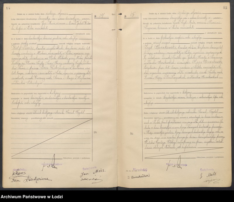 Obraz 10 z jednostki "Akta małżeństw od numeru 1 do numeru 600"