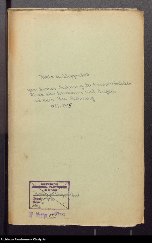 image.from.unit.number "Jahr Kirchen Rechnung aller Einnahme und Ausgabe wie auch Bau-Rechnung"