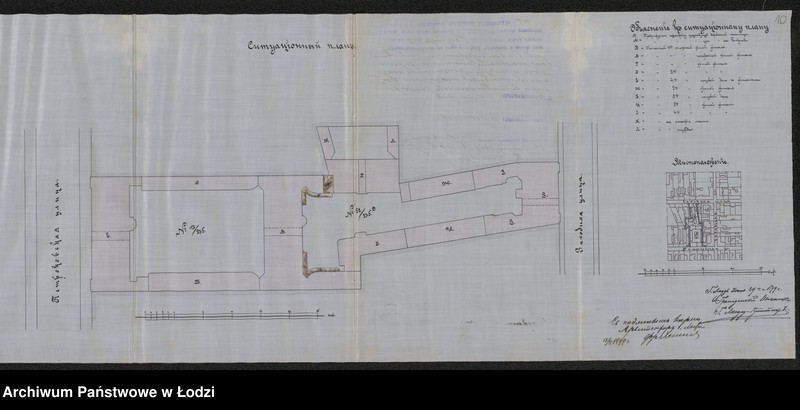 Obraz 14 z jednostki "O postrojkě Fadeem˝ Vernerom˝ v˝ g[orode] Lodzi kamennoj 4h˝ êtažnoj lěstnicy i naružnyh˝ balkonov˝"