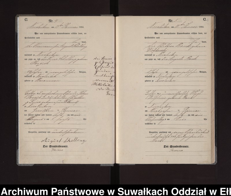 image.from.unit.number "Sterbe-Haupt-Register des Königlichen Preussischen Standes-Amtes Stadt Nicolaiken Kreis Sensburg"