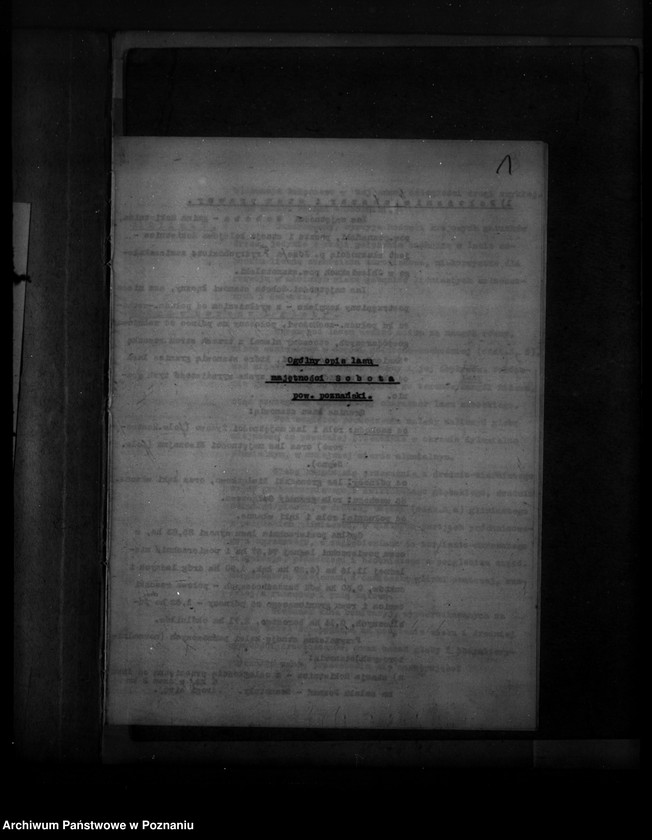 Obraz 5 z jednostki "Plan urządzenia gospodarstwa leśnego dla lasu majętności Sobota powiat poznański 1936-1946"