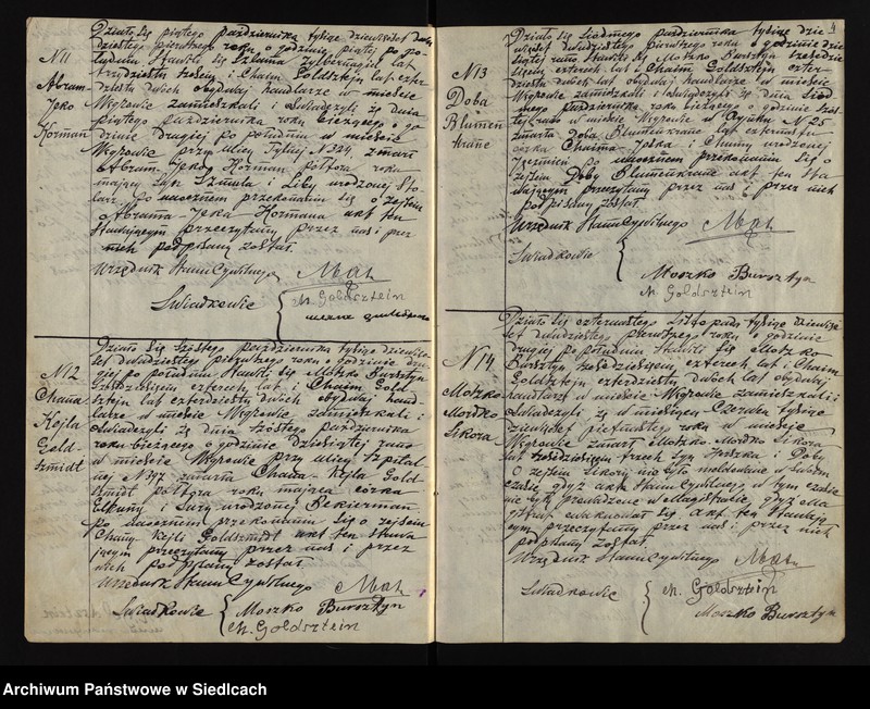 image.from.unit.number "Księga aktów zgonów wyznania mojżeszowego "