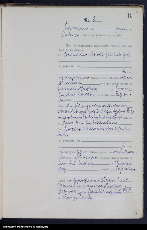image.from.unit.number "Heiraths-Haupt-Register Nr 1 - 22"
