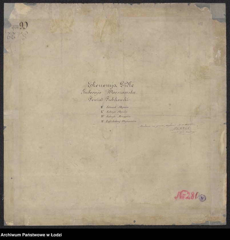 Obraz 6 z jednostki "Планшетъ казеннаго селенiя Руда Петроковской губернiи Новорадомскаго уѣзда"