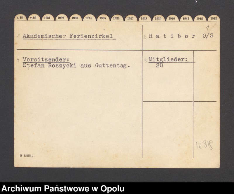 Obraz 3 z jednostki "Akademischer Ferienzirkel - Ratibor O/S"
