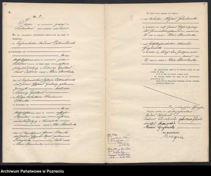 Obraz 10 z jednostki "Księga miejscowa małżeństw"