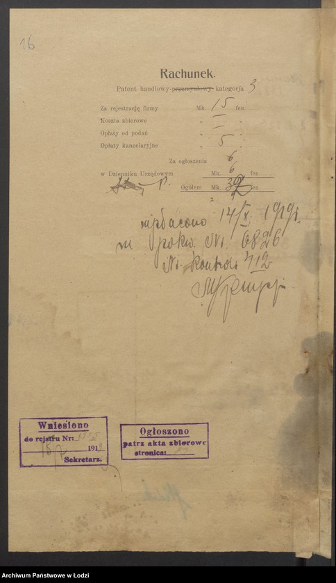 Obraz 18 z jednostki "Jakób Weinberg - sprzedaż towarów manufakturowych"