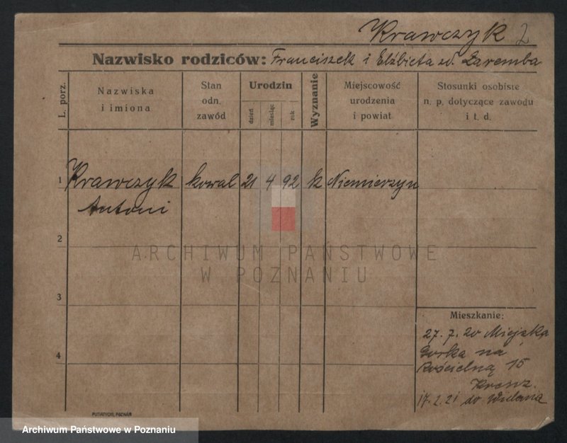 image.from.unit.number "Krawczyk (samotni mężczyźni i kobiety) - Kreczko"