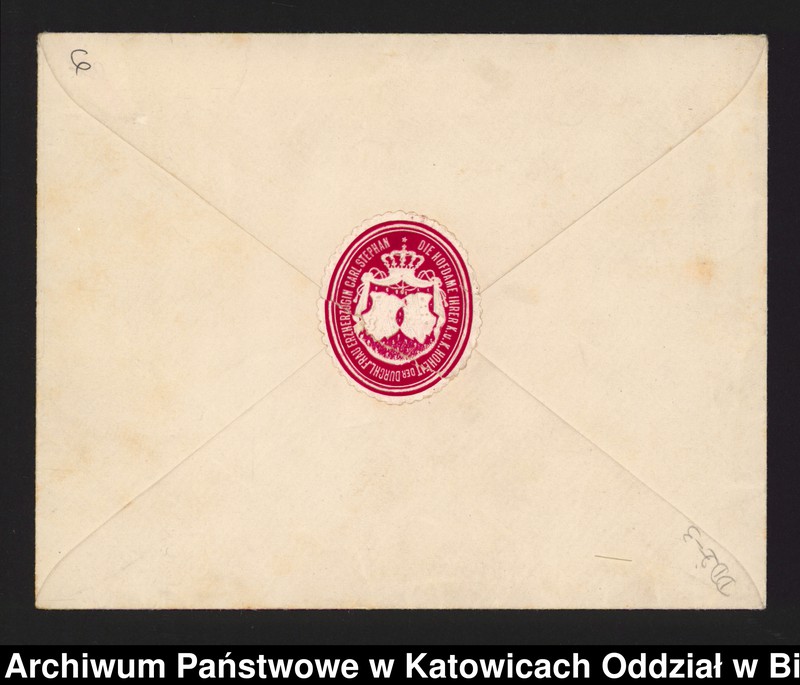 image.from.unit.number "[1. Korespondencja arcyksiężnej Marii Teresy Habsburg z władzami kościelnymi w sprawie uzyskania zezwolenia na odprawianie Mszy Świętej w kaplicy zamkowej 1905-1912, 2. Kopia fragmentu traktatu wiedeńskiego z 3 maja 1815 roku]"