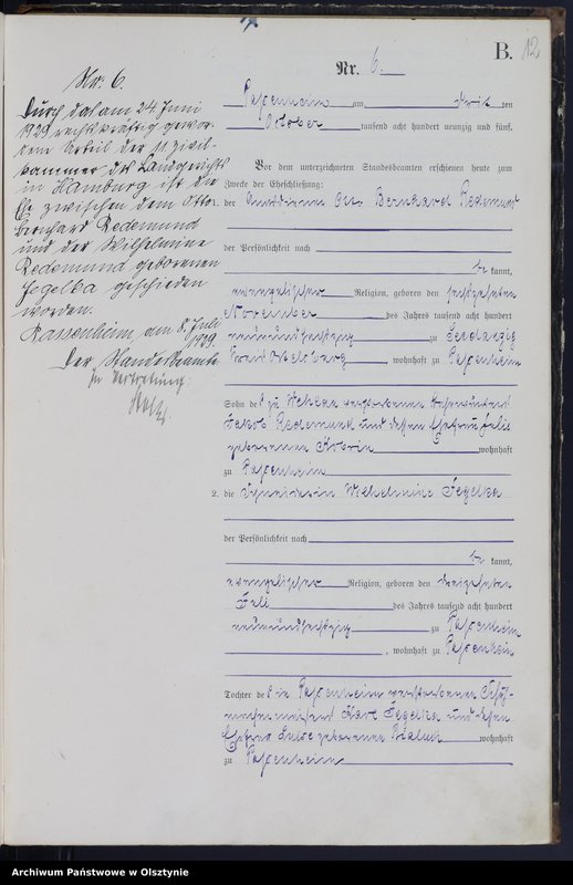 image.from.unit.number "Heiraths-Haupt-Register Nr 1 - 13"
