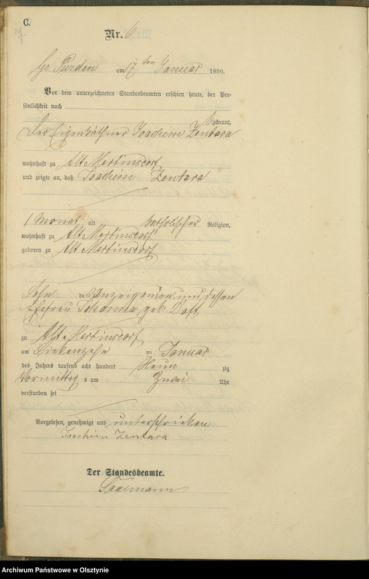 image.from.unit.number "Sterbe-Haupt-Register Nr 1 - 50"