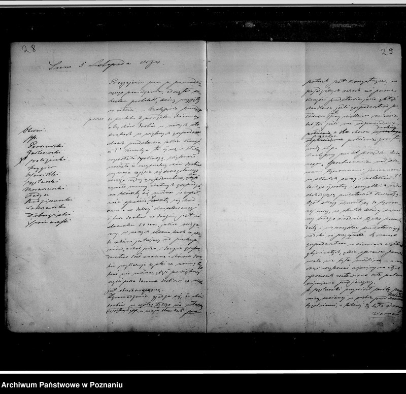 image.from.unit.number "Protokoły zebrań zarządu w Śremie. Luźne wycinki prasowe poświęcone osobie Konstantego Sczanieckiego- po jego śmierci- prezes Towarzystwa gostyńskiego."