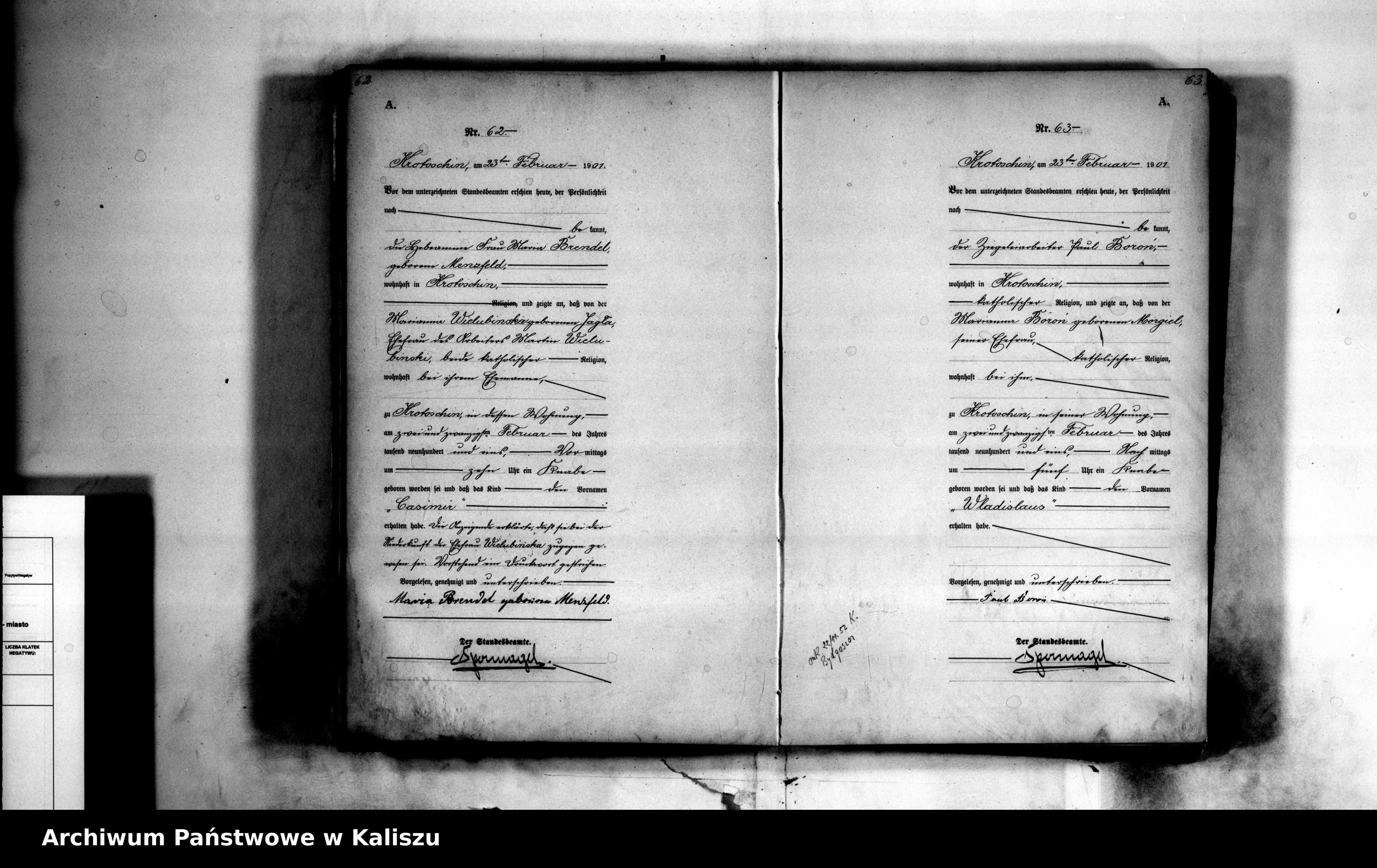 Skan z jednostki: [Księga urodzeń]