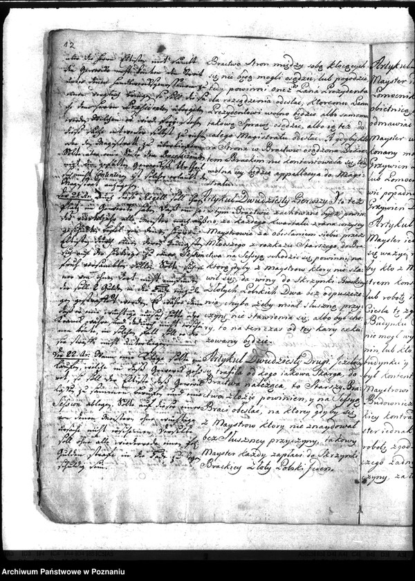 Obraz 16 z jednostki "C. Władze miejskie Poznania zatwierdzają cechowi cieśli poznańskich artykuły statutowe."