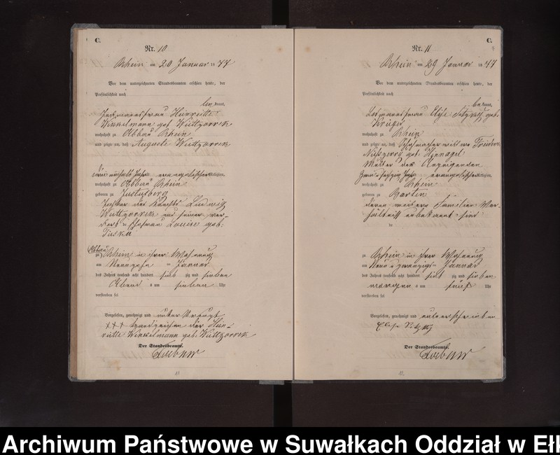 image.from.unit.number "Sterbe-Haupt-Register des Preussischen Standes-Amtes Rhein Kreis Loetzen"