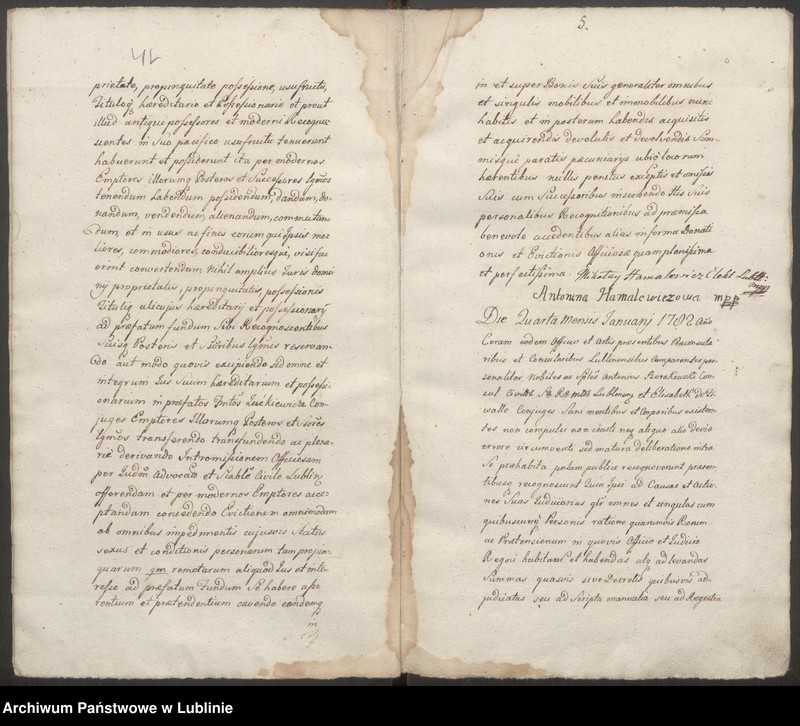 image.from.unit.number "Prothocollon inscriptionum iudicii advocatialis et scabinalis civitatis SRM Lublinensis"