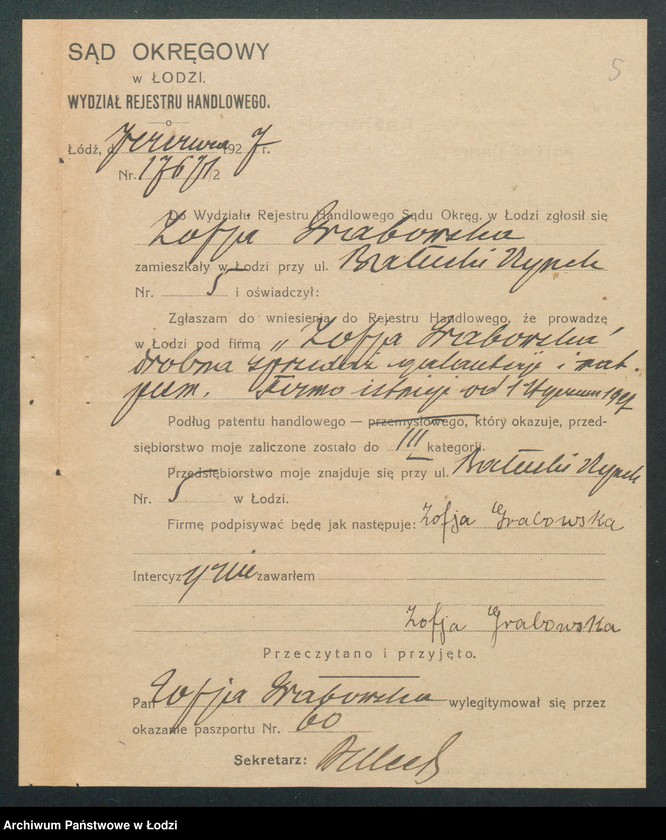 Obraz 7 z jednostki "Zofja Grabowska- drobna sprzedaż galanterii i materiałów piśmiennych"