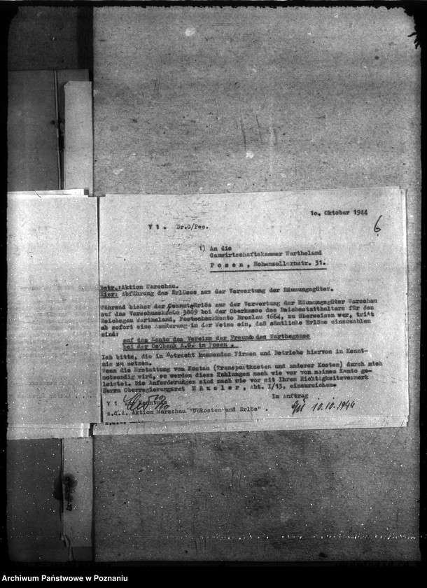 Obraz 10 z jednostki "Aktion Warschau. Unkosten und Erlös"