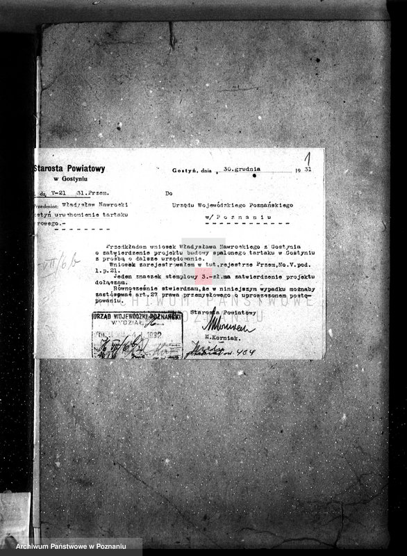 Obraz 5 z jednostki "Zatwierdzenie zakładu przemysłowego /odlewni żelaza/ Fr. Janaszewski w Gostyniu"