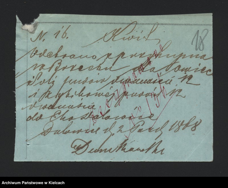 image.from.unit.number "Dowody rozchodu kasy dóbr Przęsławice od dnia 1 października"