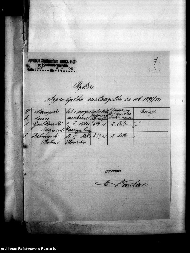 Obraz 10 z jednostki "[Stypendia - przyznawanie uczniom stypendia]"